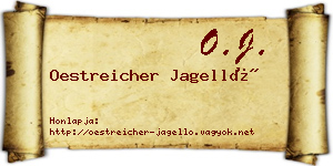 Oestreicher Jagelló névjegykártya